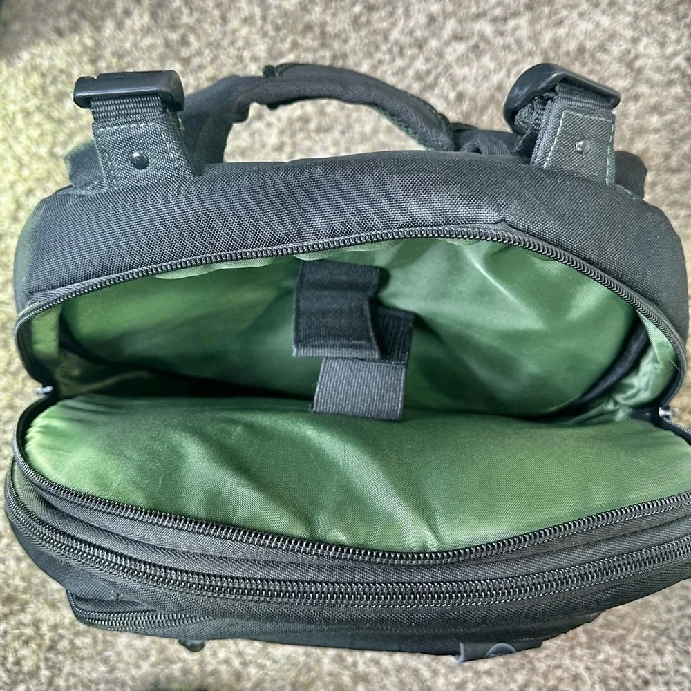 Dell Eco Spruce Backpack For Laptops Black Green 15.6 Inch Computer Bag Travel